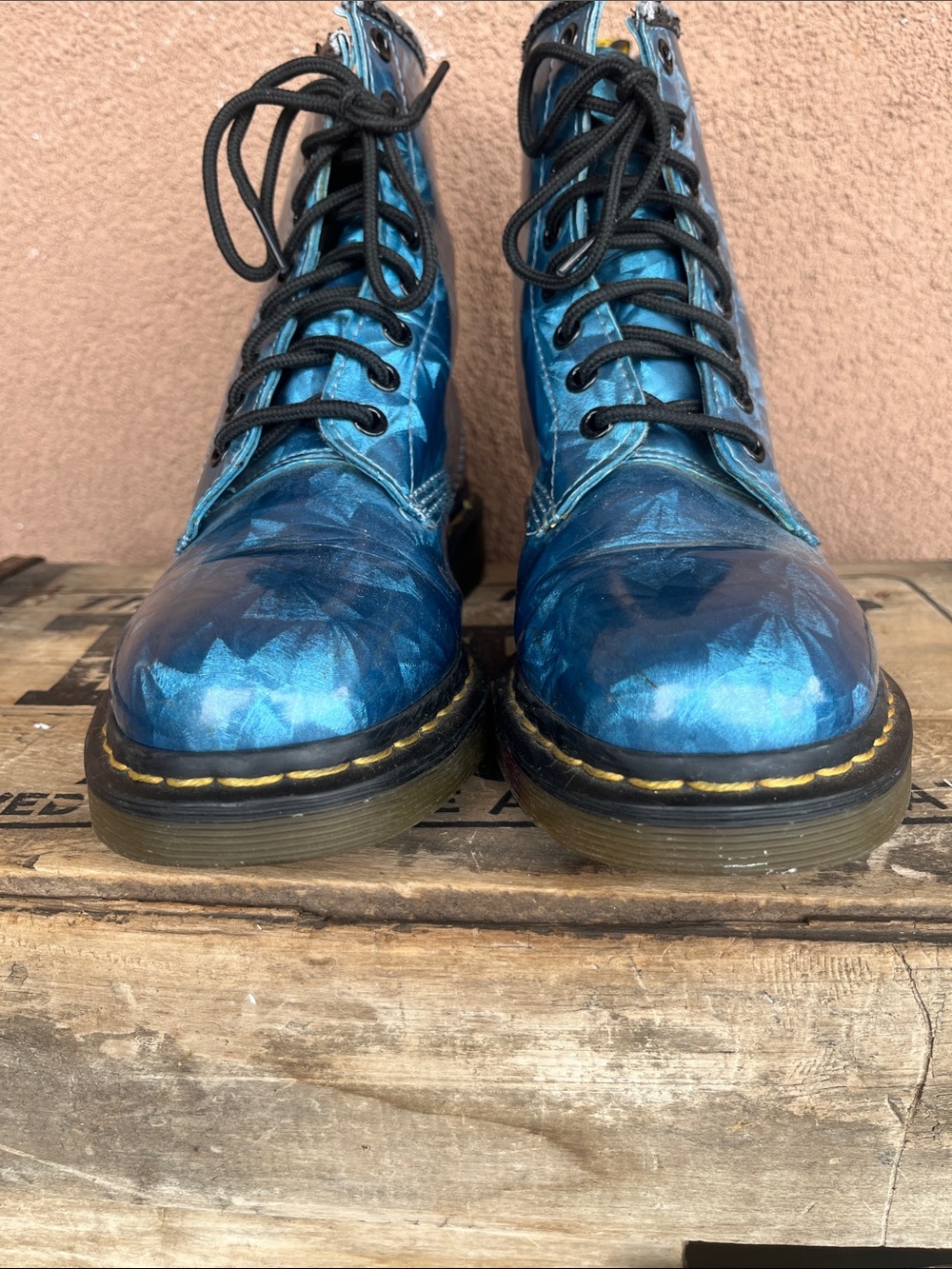 Dr Martens 1460 8 eyelets Jewel sapphire boots - Picture 5 of 10